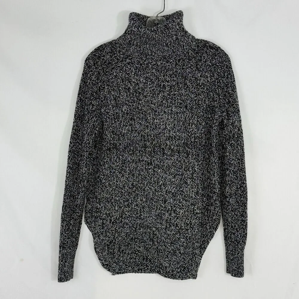 urban outfitters silence + noise black marled turtleneck sweater Small